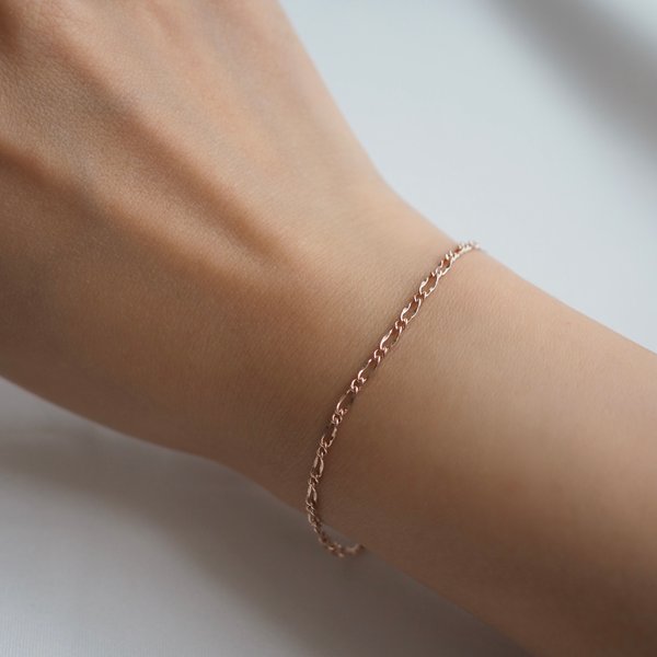 FIGARO Chain Bracelet (Rose Gold)