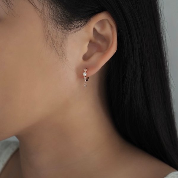 ASTERIA Huggies - Pearl (Rose Gold)