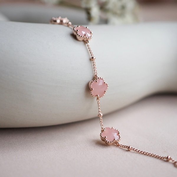 FAYE Bracelet - Pink Quartz (Rose Gold)