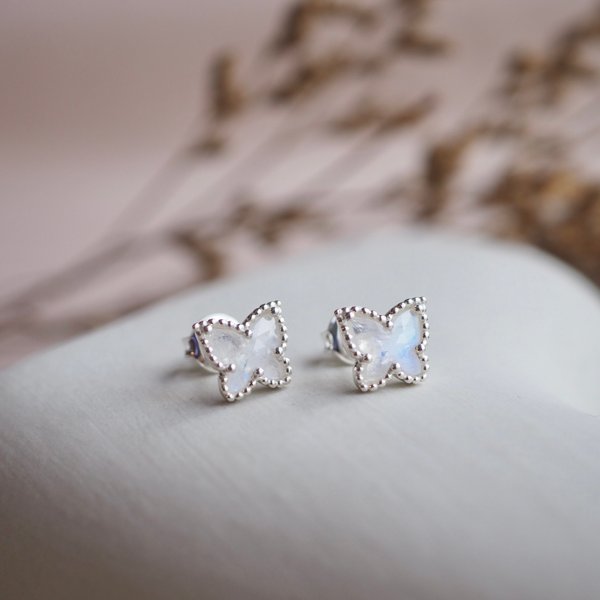 ELLERY Earrings - Moonstone (Silver)