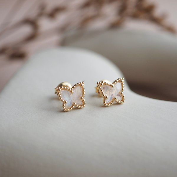 ELLERY Earrings - Moonstone (Yellow Gold)