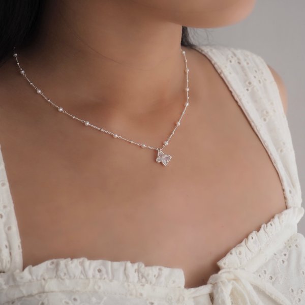 ELLERY Necklace - Moonstone (Silver)