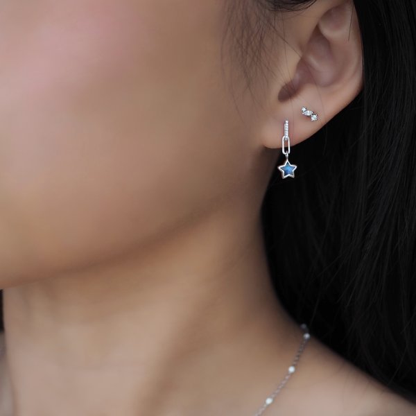SOLIS Earrings - Moonstone (Silver)