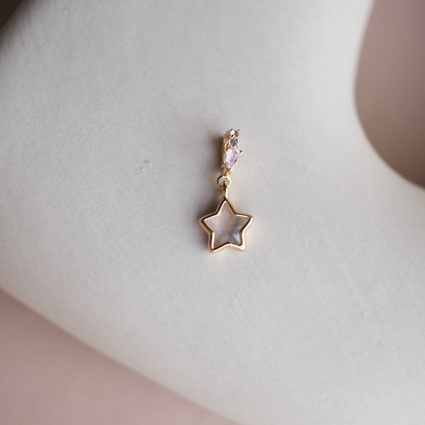 SOLIS Charm Pendant - Moonstone (Yellow Gold)