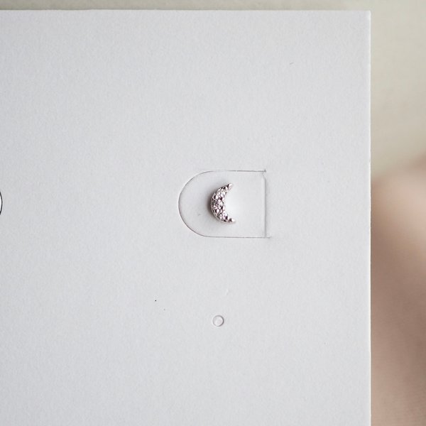 Crescent Moon FlatBack Earrings
