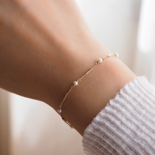 AMIE Bracelet - Pearl (Yellow Gold)