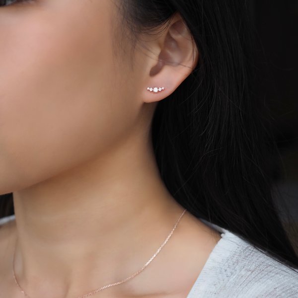 JUDITH Earrings - Moonstone (Rose Gold)