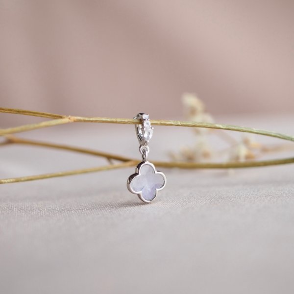 CLOVE Charm Pendant - Moonstone