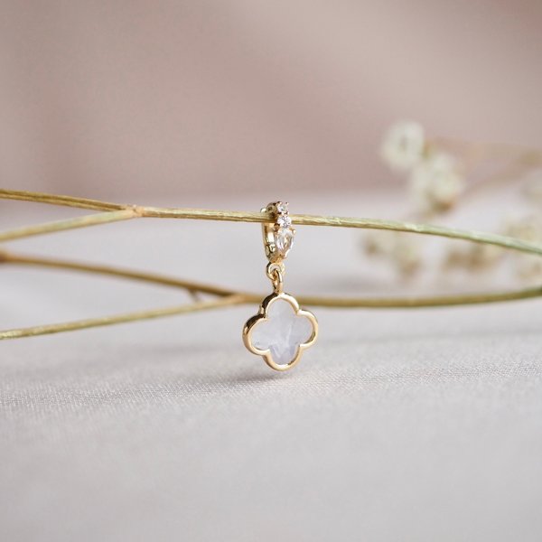 CLOVE Charm Pendant - Moonstone