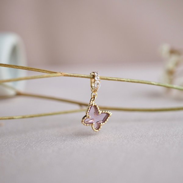 ELLERY Charm Pendant - Pink Amethyst