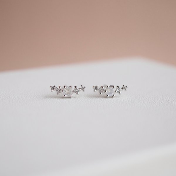 JUDITH Earrings - Moonstone (Silver)