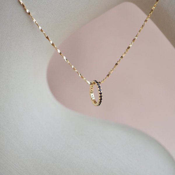 ESSENTIAL Ring Pendant - Black Spinel