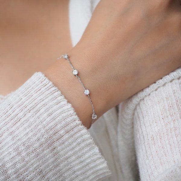 CLEO Bracelet - Moonstone (Silver)