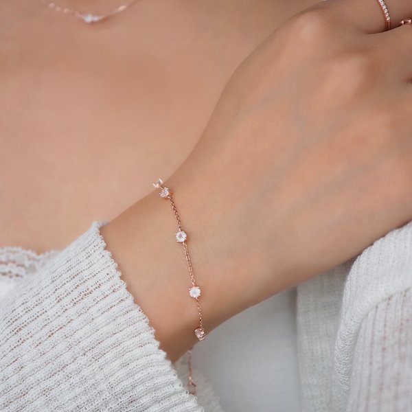 CLEO Bracelet - Moonstone (Rose Gold)