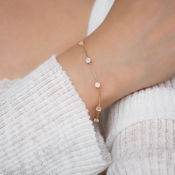 CLEO Bracelet - Moonstone (Yellow Gold)