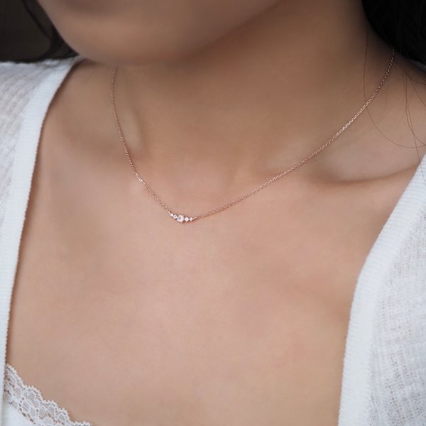 JUDITH Necklace - Moonstone (Rose Gold)