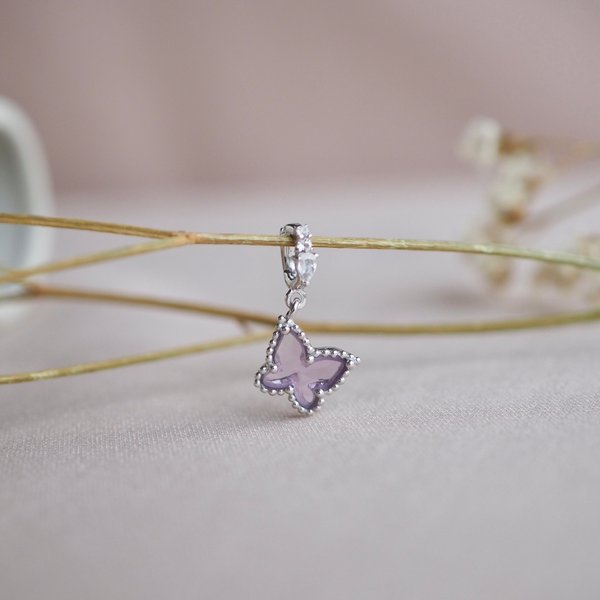 ELLERY Charm Pendant - Pink Amethyst