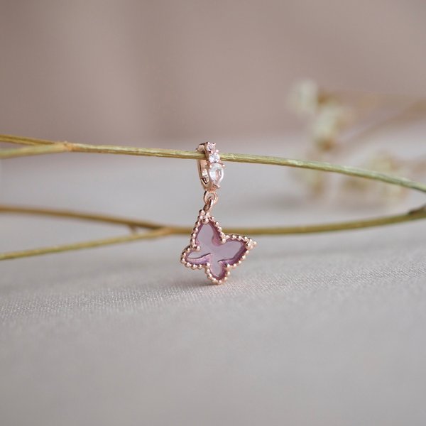 ELLERY Charm Pendant - Pink Amethyst