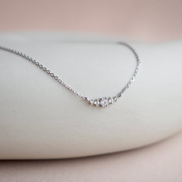 JUDITH Necklace - Moonstone (Silver)