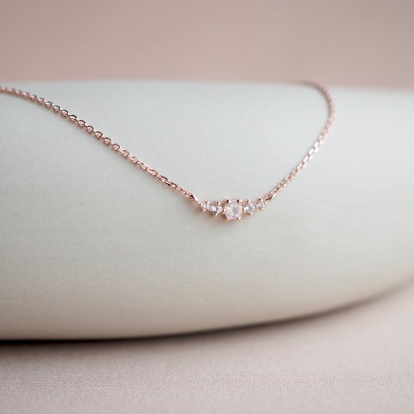 JUDITH Necklace - Moonstone (Rose Gold)