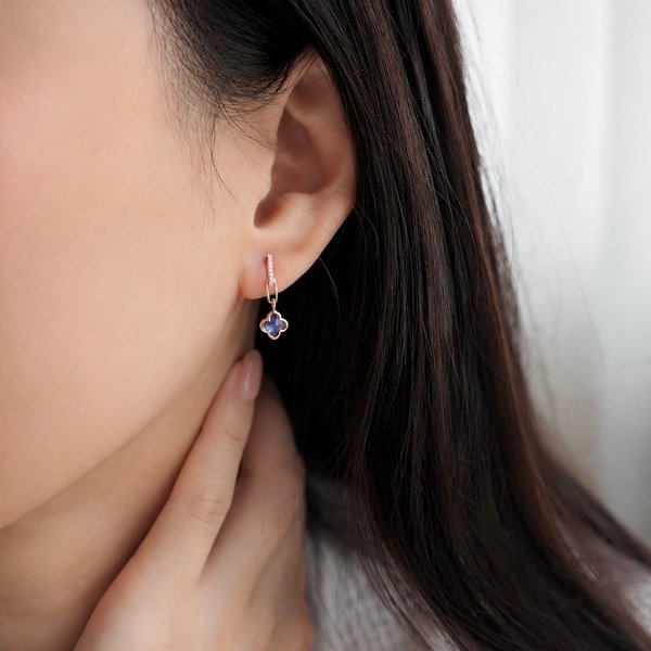 CAMMY Earrings - Moonstone (Rose Gold)