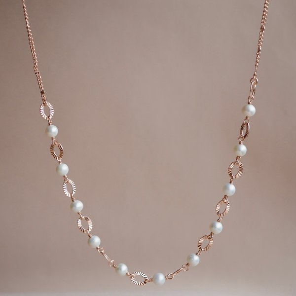 SERA Necklace - Pearl (Rose Gold)