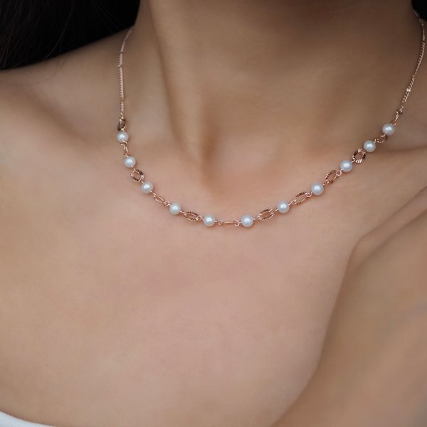 SERA Necklace - Pearl (Rose Gold)