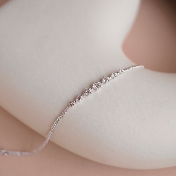 EUNICE Bracelet - White Topaz (Silver)