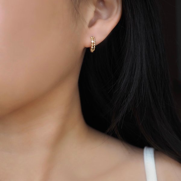 Phoebe Huggies - Lab Grown Diamond (Yellow Gold)