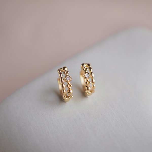 Phoebe Huggies - Lab Grown Diamond (Yellow Gold)
