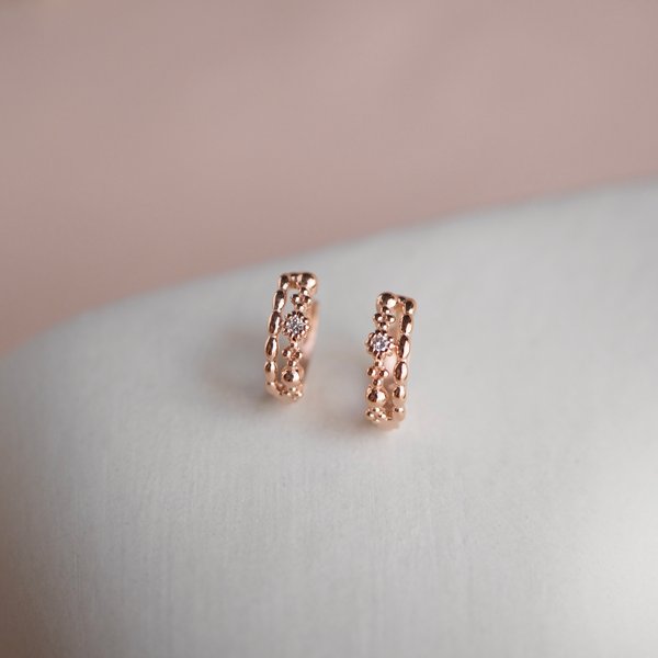 Phoebe Huggies - Lab Grown Diamond (Rose Gold)