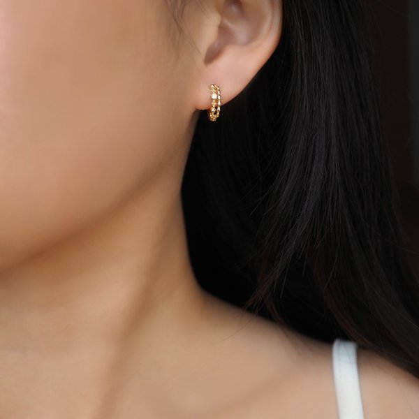 Phoebe Huggies - Lab Grown Diamond (Yellow Gold)
