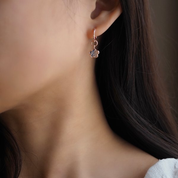 FLEUR Mini Charms - Moonstone (Rose Gold)