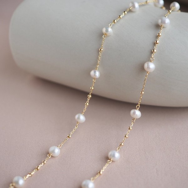 CYNTHIA Necklace - Pearl (Yellow Gold)