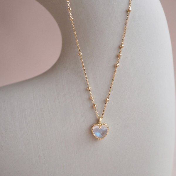 SERENA Necklace - Moonstone (Yellow Gold)
