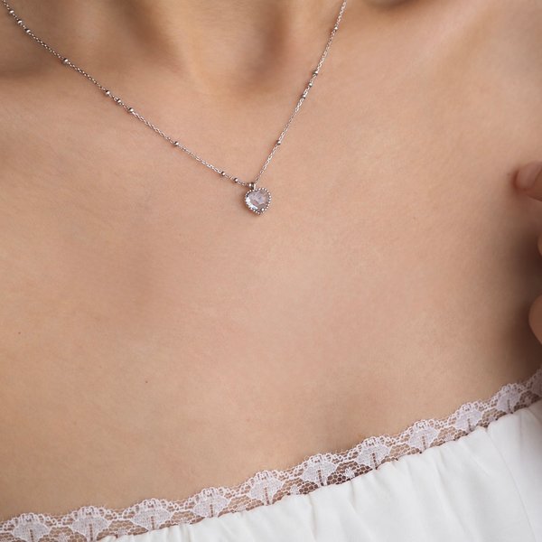 SERENA Necklace - Sky Blue Topaz (Silver)