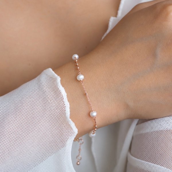 CYNTHIA Bracelet - Pearl (Rose Gold)