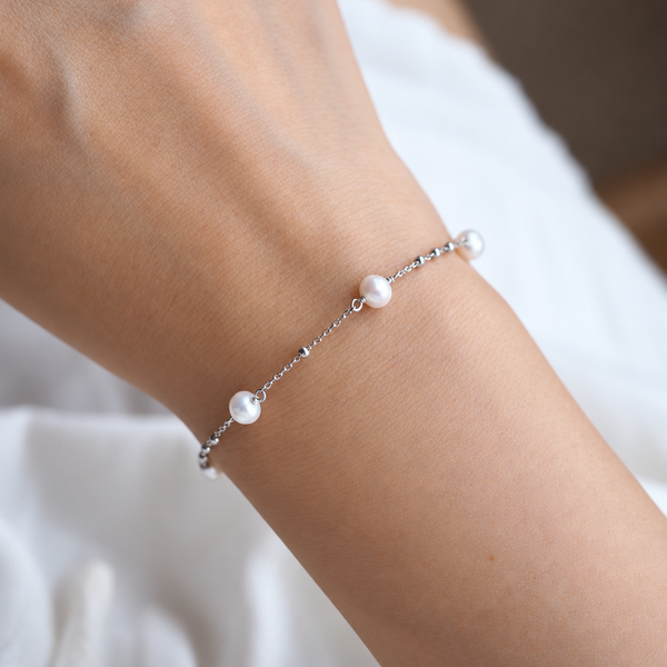 CYNTHIA Bracelet - Pearl (Silver)