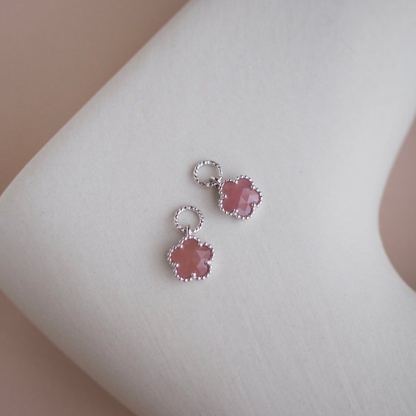 FAYE Mini Charms - Pink Quartz (Silver)