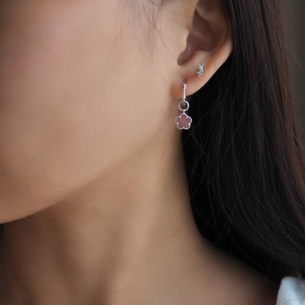 FAYE Mini Charms - Pink Quartz (Silver)