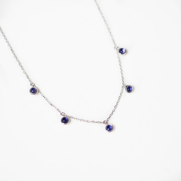 Aria Necklace - Sapphire in Silver