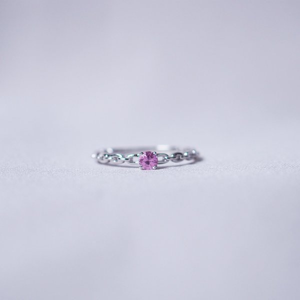 ESTEE Ring - Pink Sapphire (Silver)