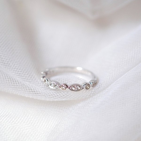 MERI Half Eternity Ring - Silver