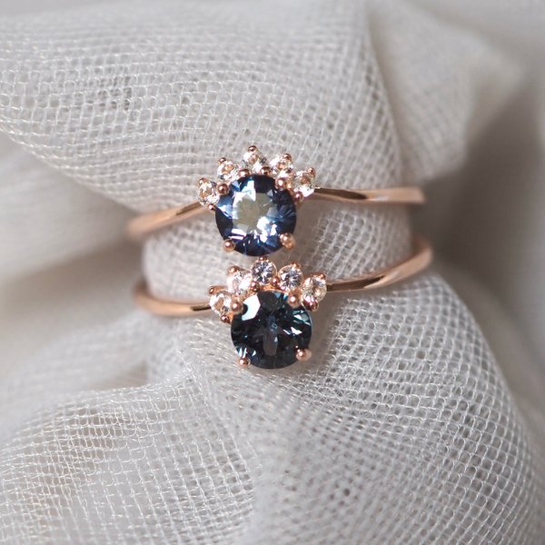 Starry Ring - Blue Spinel