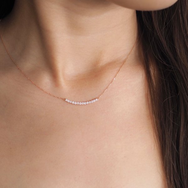 BREE Diamond Necklace - 18K Rose Gold