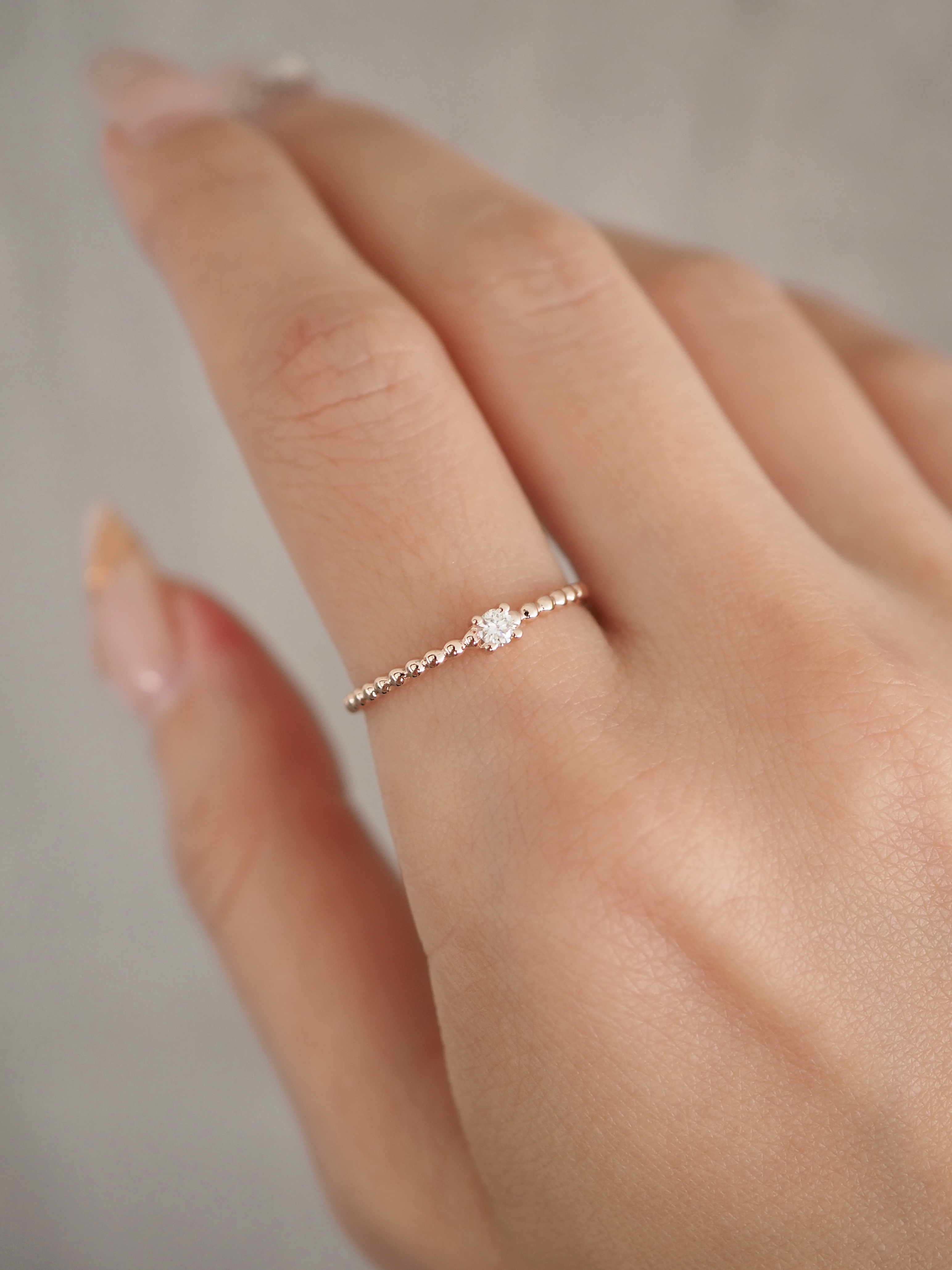 Dainty hot sale diamond ring